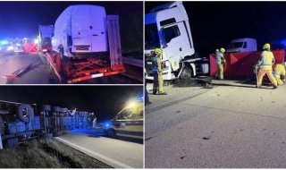 Śmiertelny wypadek na S8: Policja mówi o wstępnym przebiegu tragedii. Trasa cały czas jest zablokowana [Foto]