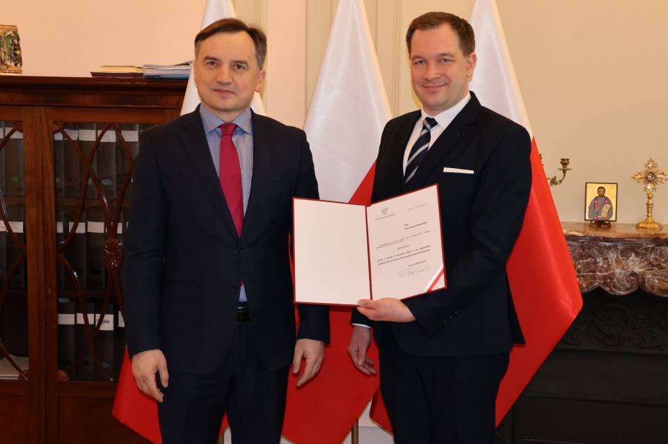 Piotr Cieplucha powołany na stanowisko Wiceministra Sprawiedliwości