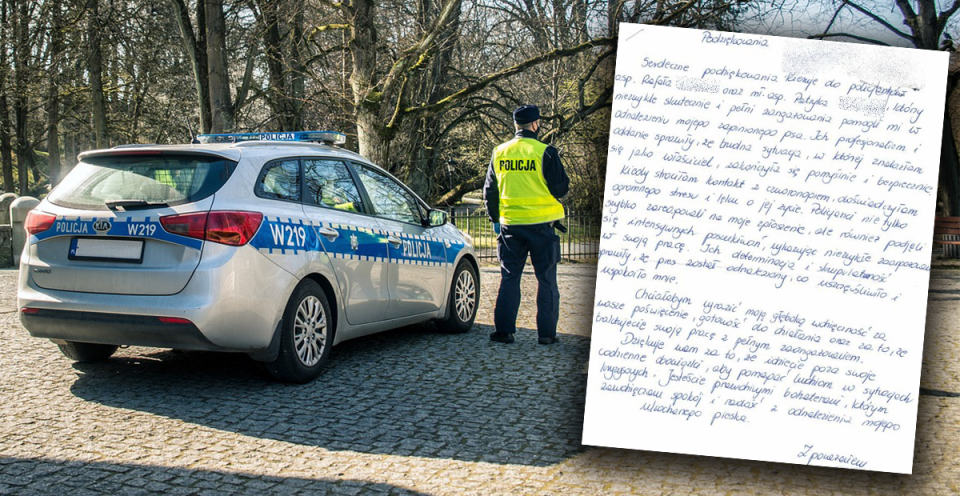 Nietypowy list do koluszkowskich policjantów. napisała go wdzięczna mieszkanka